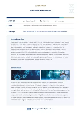 Un protocole de recherche simple en bleu et bleu clair