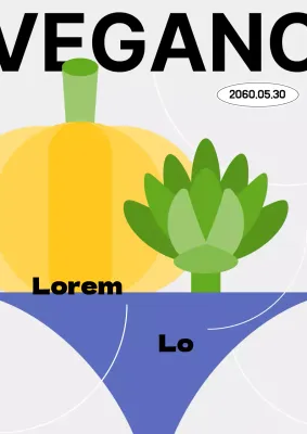 Ilustración vegetal amarilla Evento de promoción vegetariana