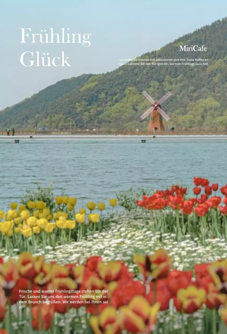 Warmes, emotionales Hintergrunddesign mit einem Frühlingskonzept