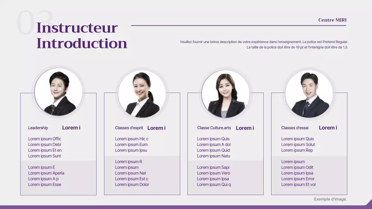 Proposition d'un atelier d'une journée en violet