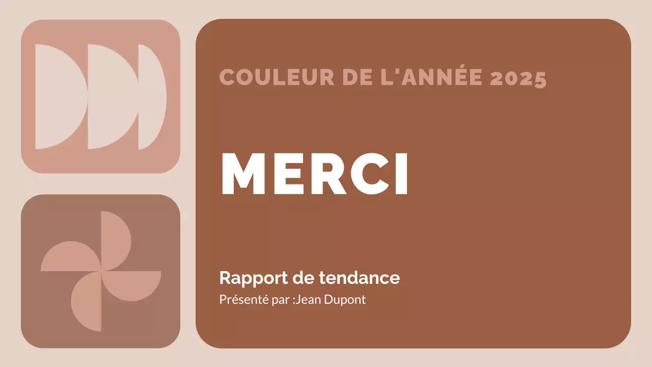 document de rapport sur les tendances modernes brunes