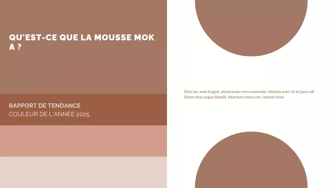 document de rapport sur les tendances modernes brunes