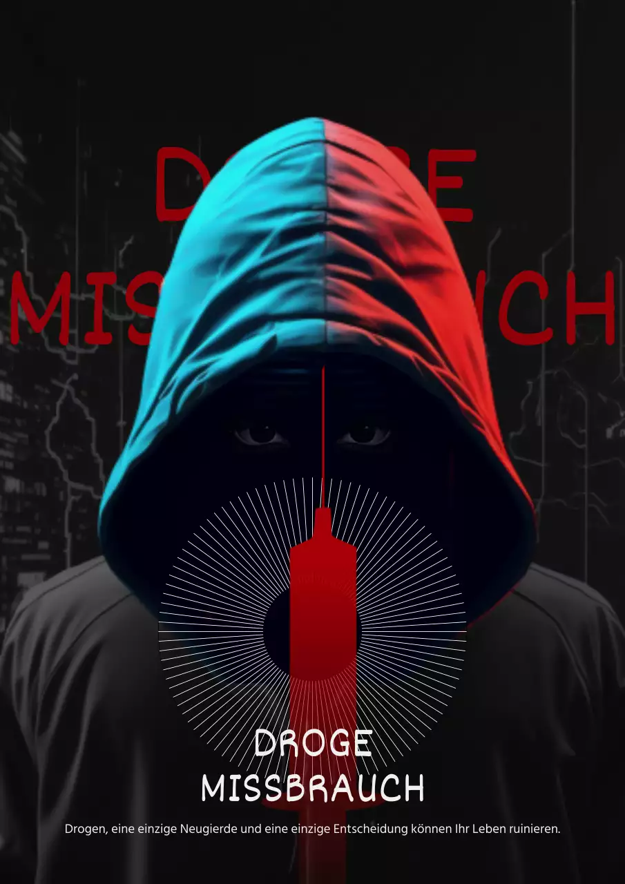 Ein Beitrag über eine trendige Anti-Drogen-Kampagne in Schwarz und Rot