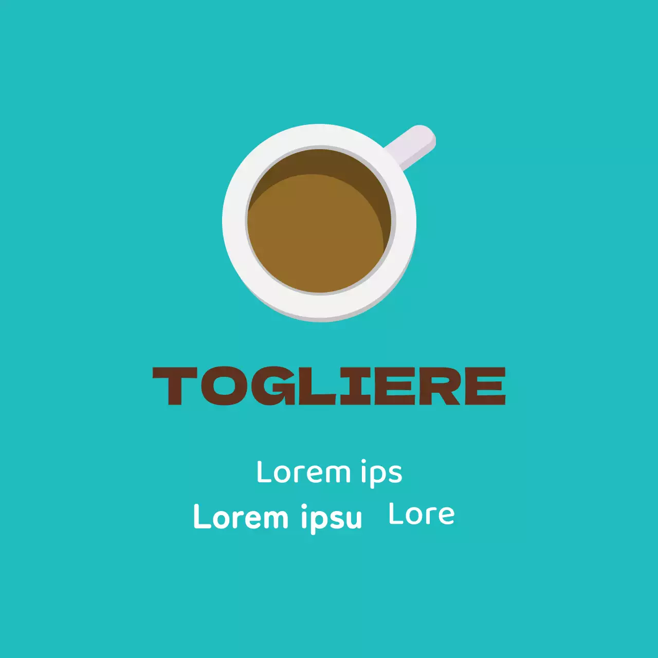 Etichetta illustrata marrone menta per la confezione del caffè