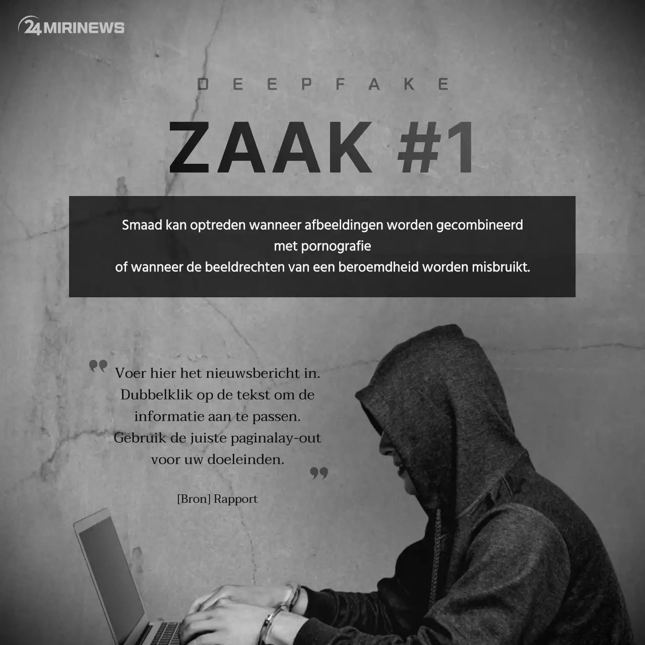 Neutraal deep-fake kaartnieuws