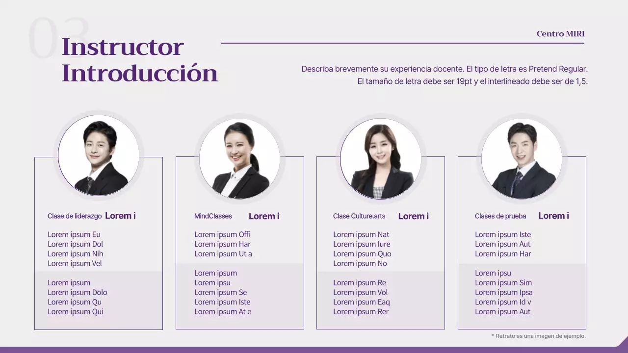 Propuesta de taller de un día de duración en color morado