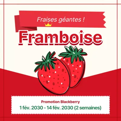 Jolies fraises rouges en vente