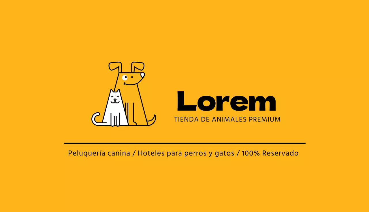 Amarillo ilustración lindo animal tienda de mascotas