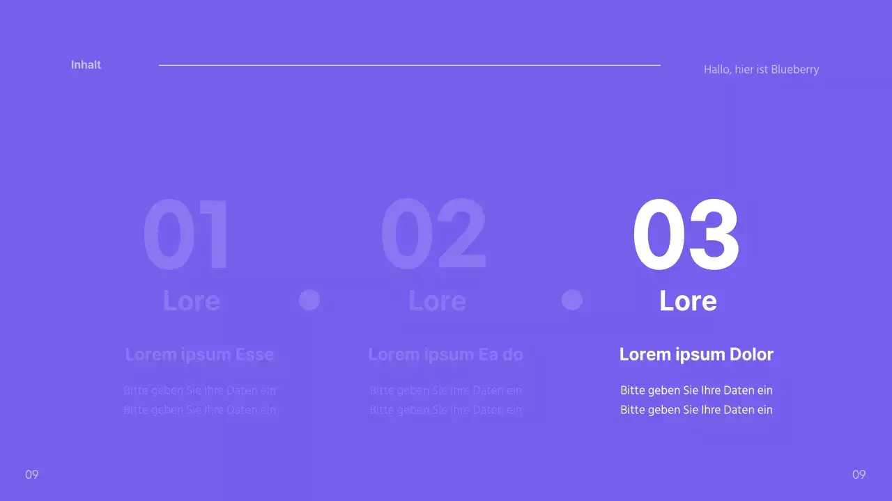 Blaubeer-Präsentation