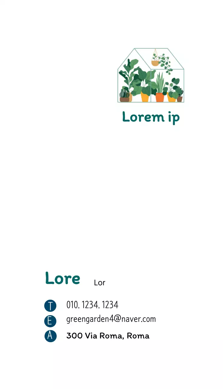 Caffè giardino botanico pulito con illustrazioni bianche