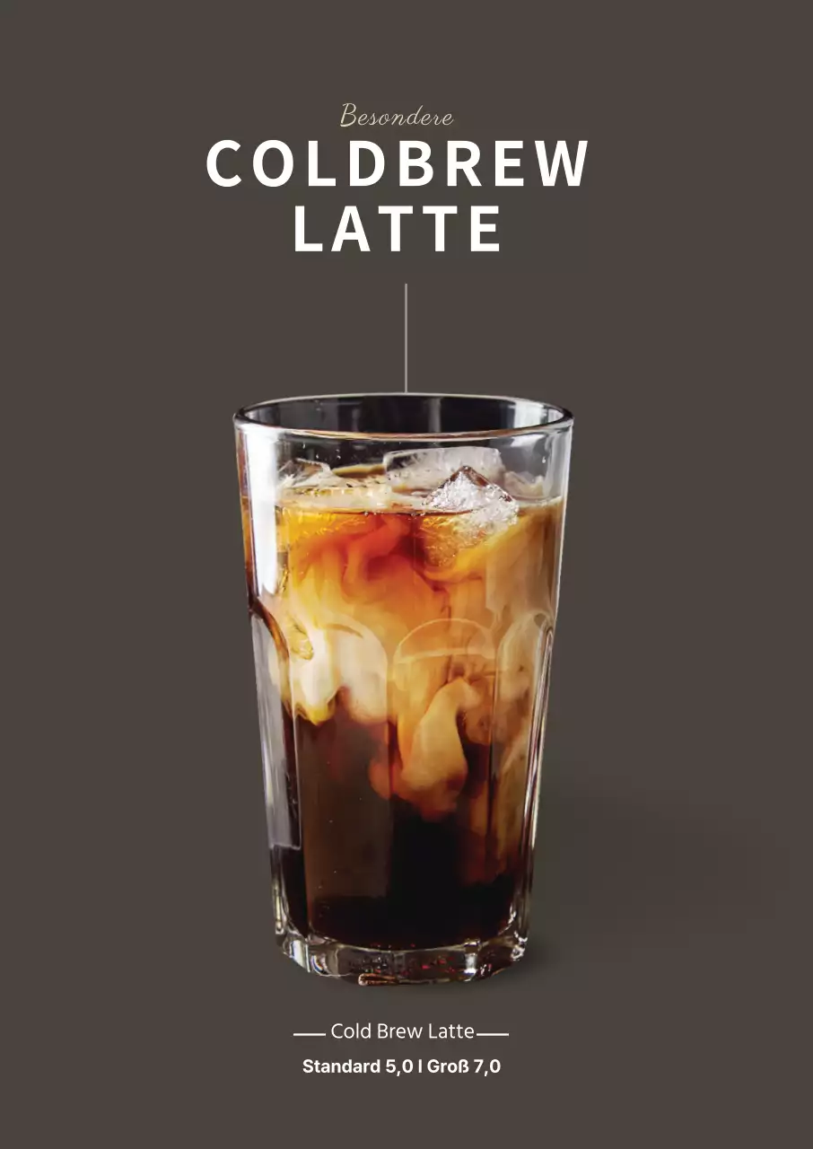 Kaffeefarbenes einfaches Café Latte-Banner für Cafés