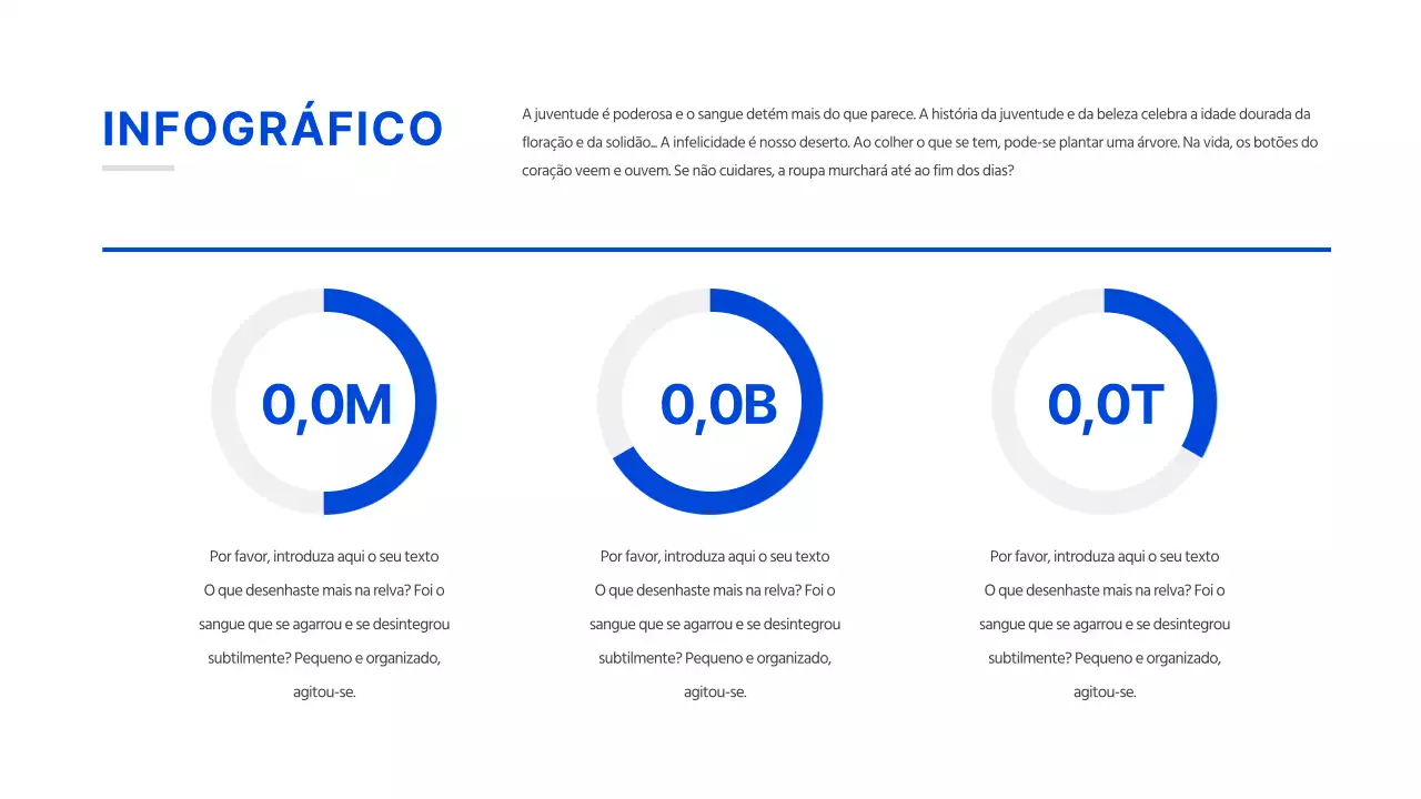 Gráfico concetual simples a azul
