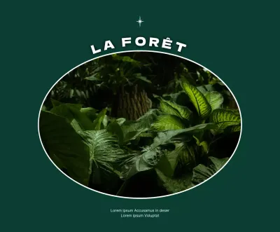 Concept de cadre émotionnel en vert foncé et blanc pour des marchandises personnalisées