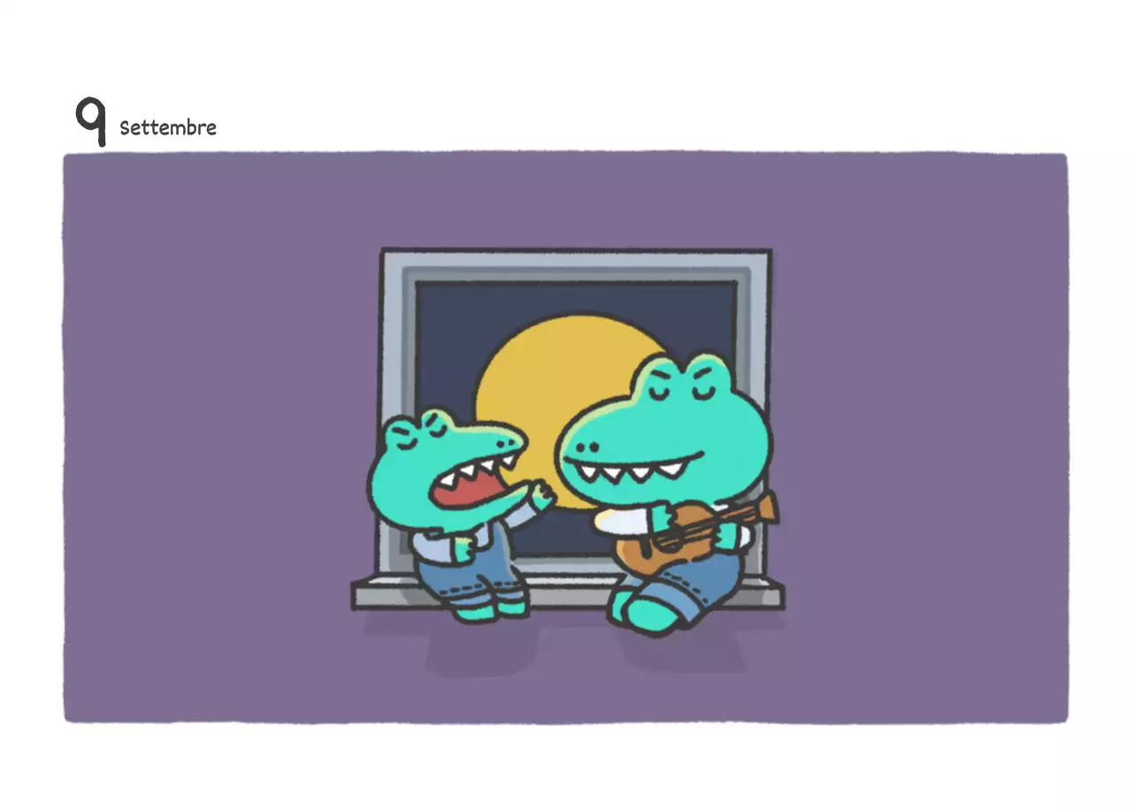 Un calendario con un simpatico concetto di illustrazione di Argo