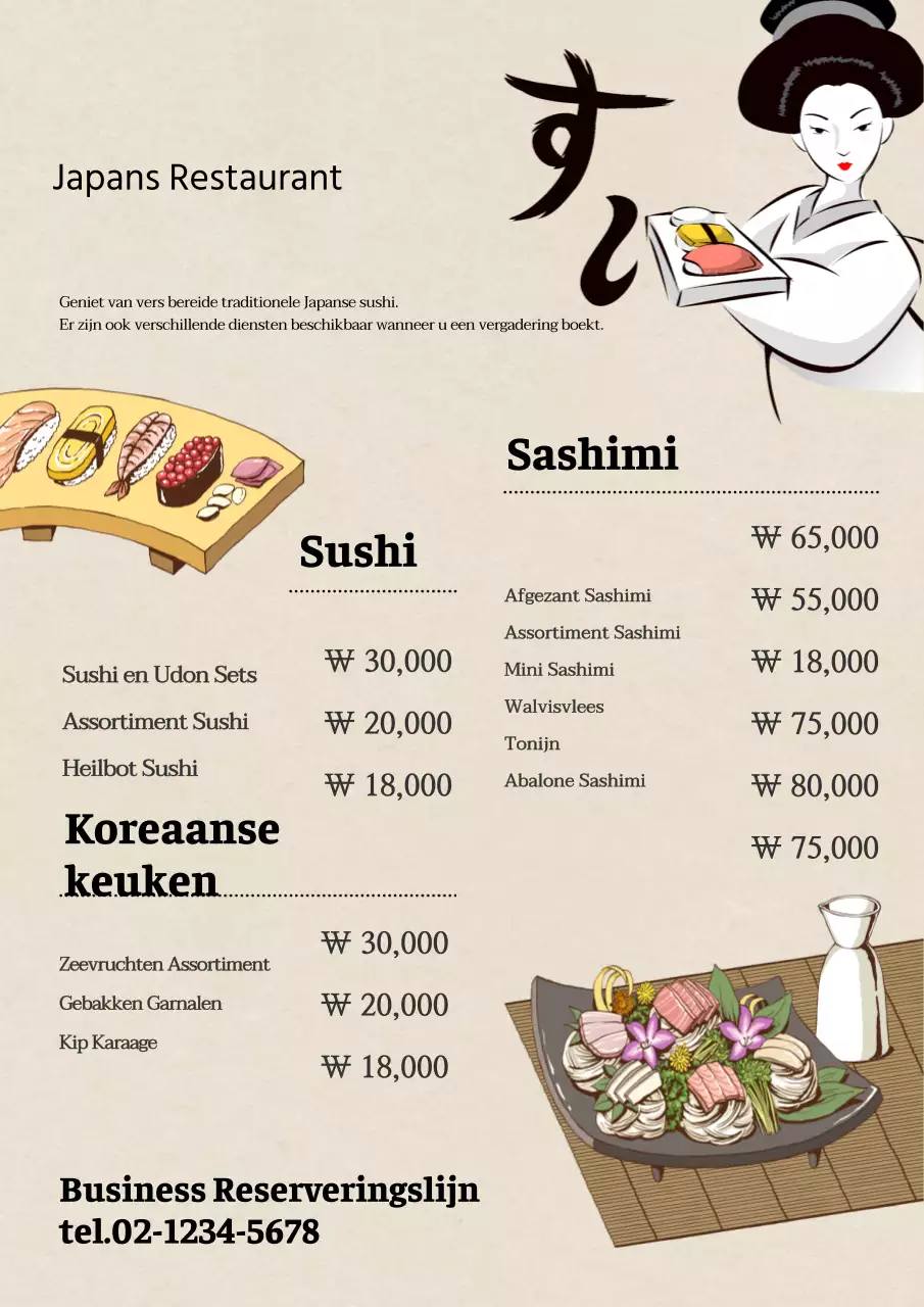 Traditionele Japanse sushi