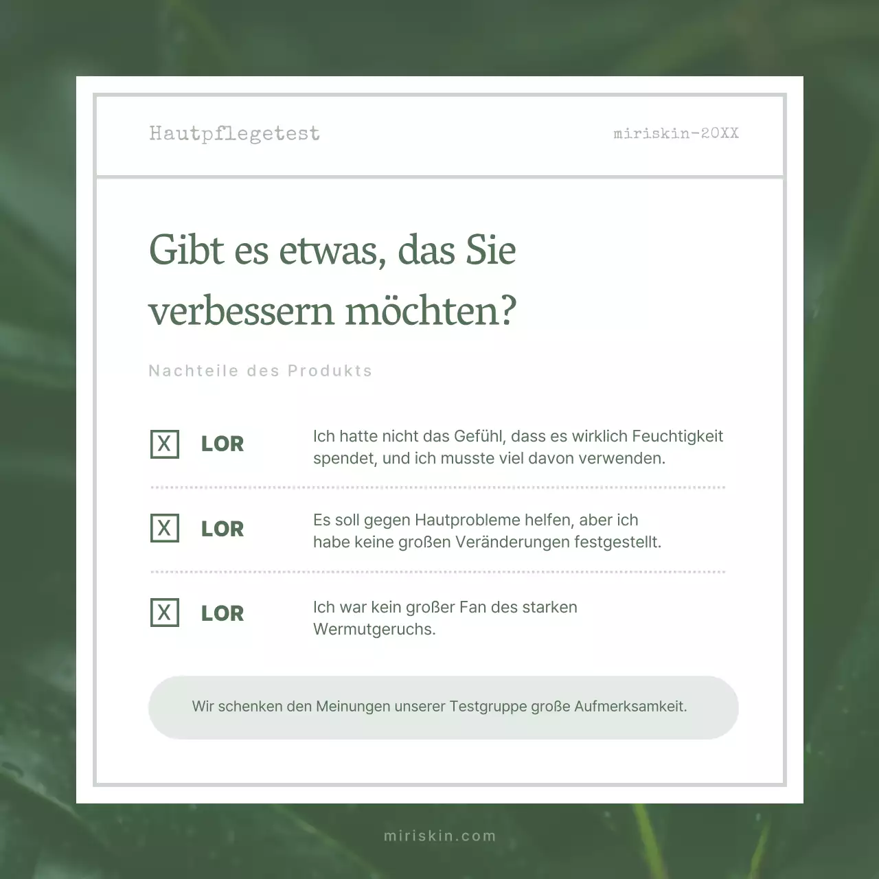 Green's Organic Cosmetics Bewertung