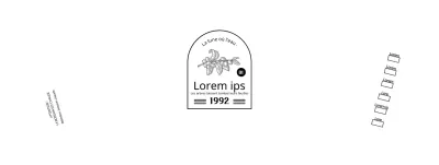 Promouvoir et informer votre café avec un logo épuré en noir et blanc.