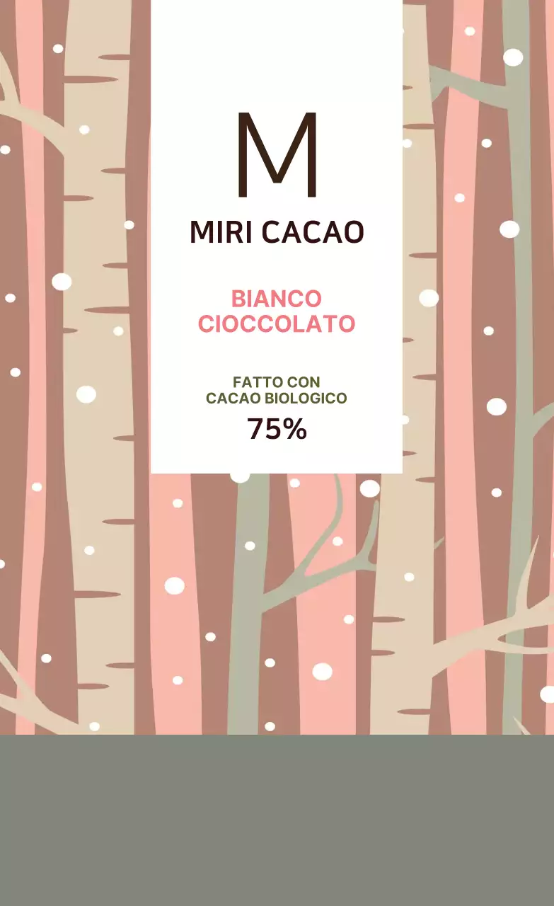 Etichetta per il tè con motivo ad albero verde