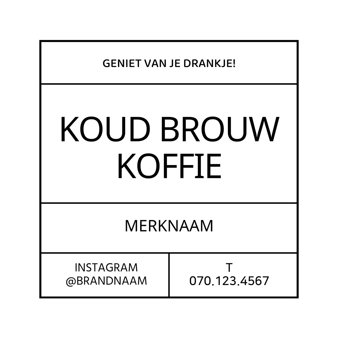 Wit Eenvoudig Frame Café