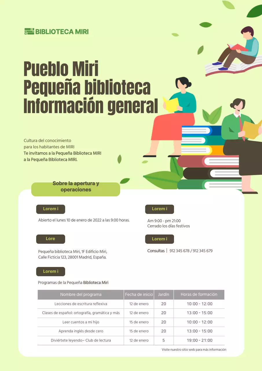 Webposter de la Biblioteca Greenbrown