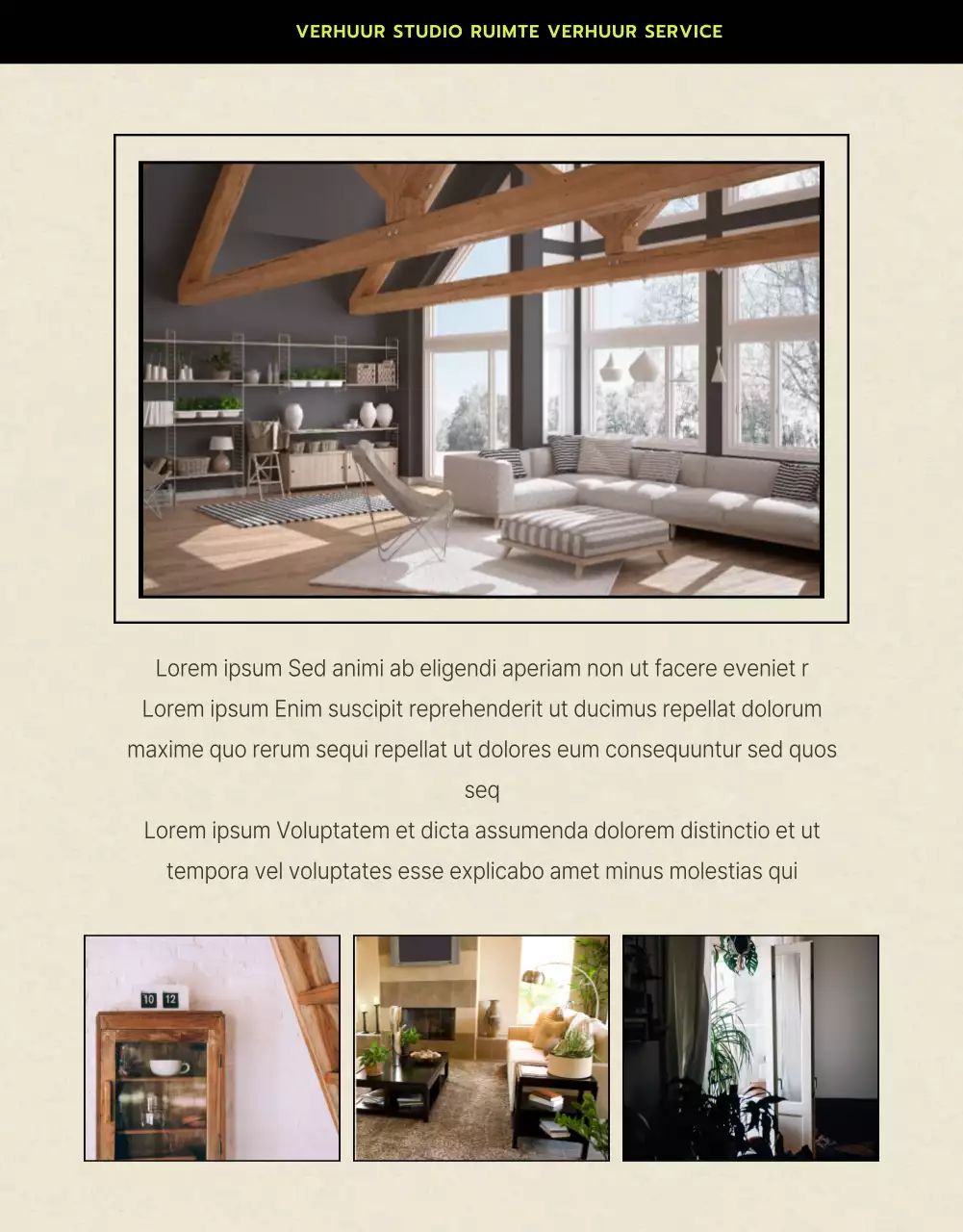 Meer informatie over studio's in zwart- en beigetinten