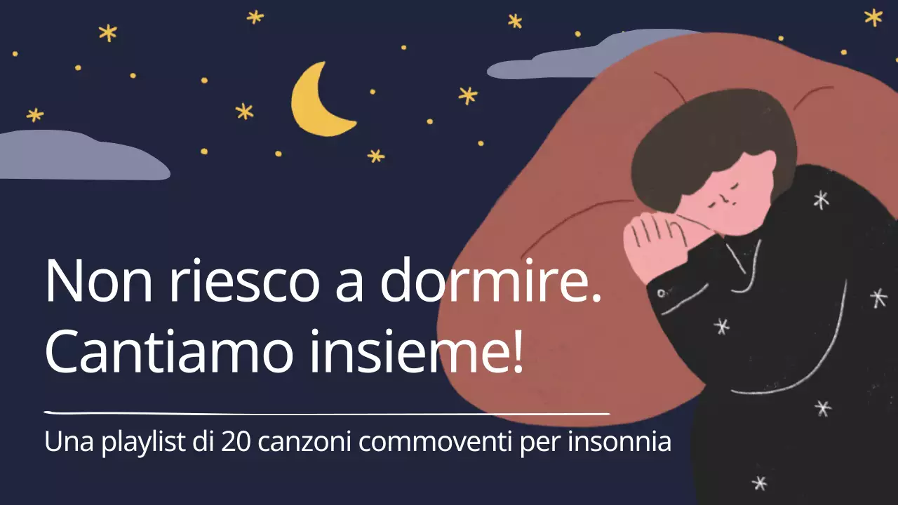 Playlist notturna di illustrazione emozionale blu navy