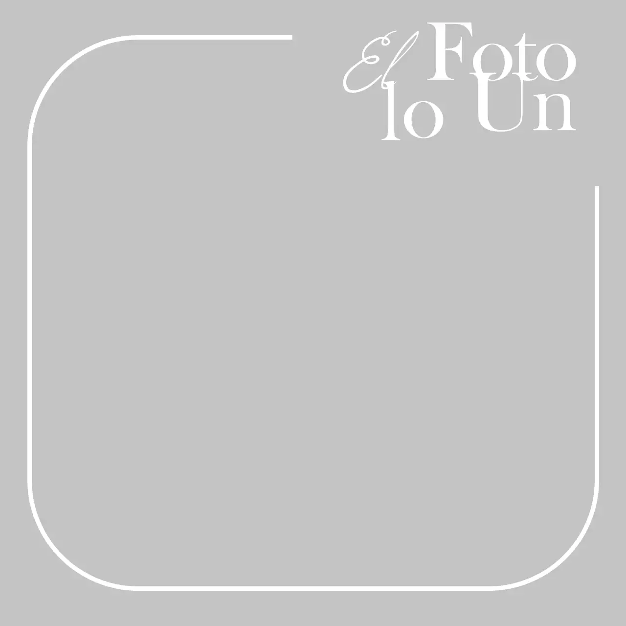 Logotipo elegante con zona de fotos en blanco concepto de escritura a mano