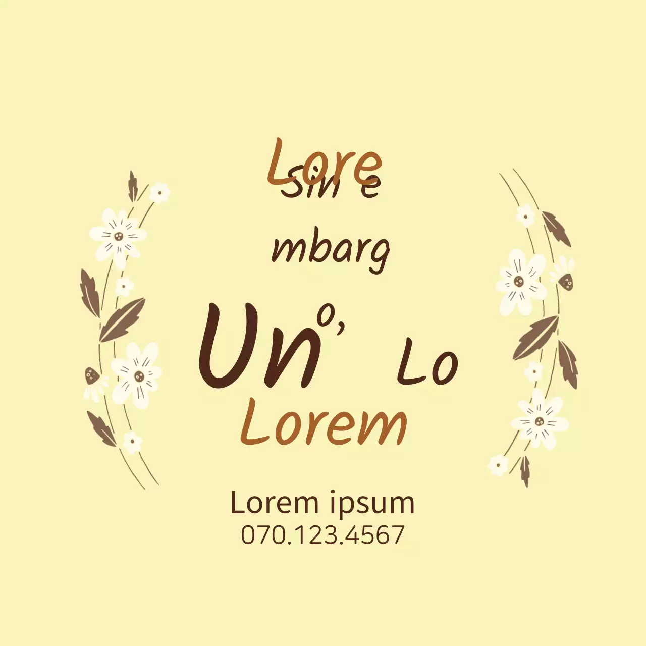 Caligrafía amarilla Papelería Iglesia