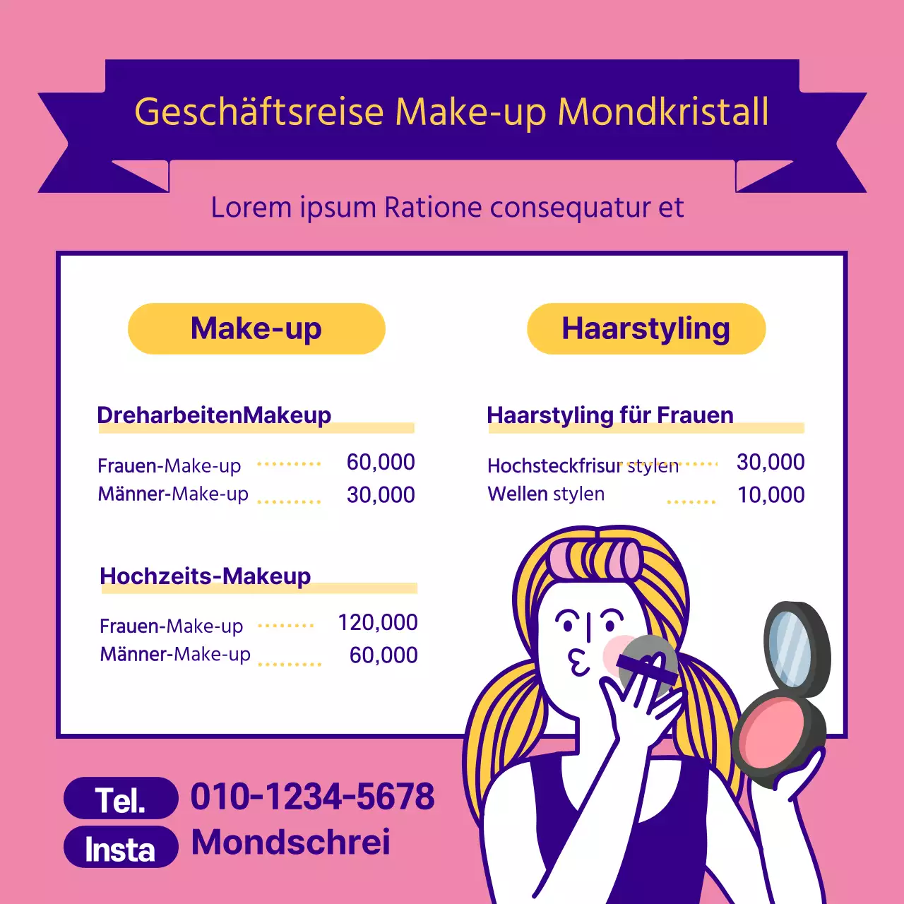 Make-up für Geschäftsreisen