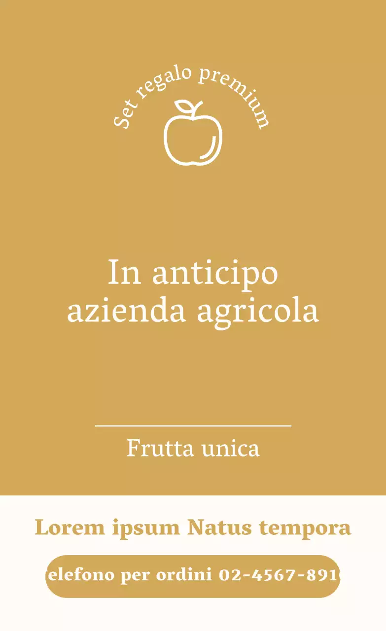 Adesivo verticale semplice oro