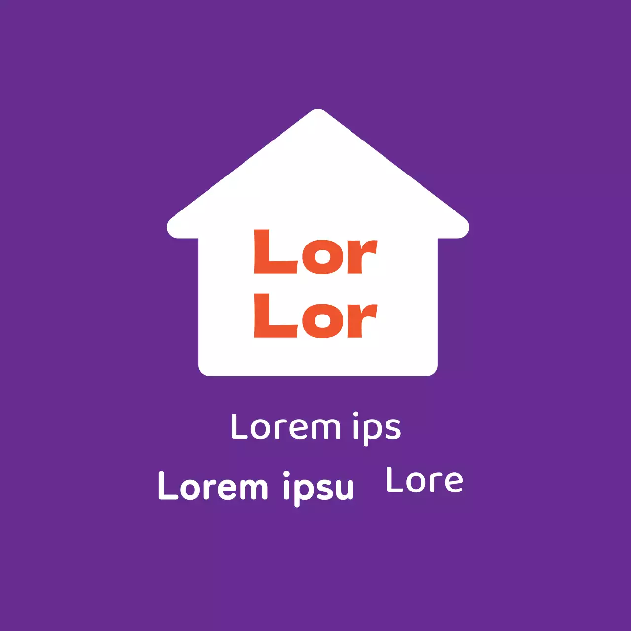 Étiquettes d'emballage illustrées violet-orange pour les magasins