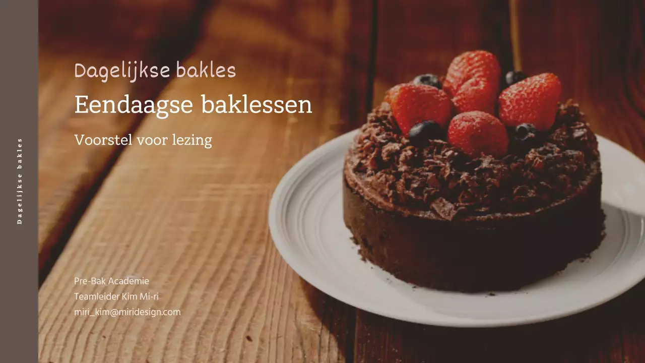 Voorstel voor een eendaagse bakles in beige
