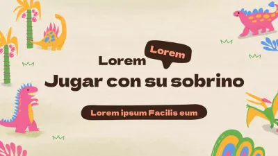 Miniatura en YouTube del concepto de ilustración de un simpático dinosaurio para jugar con los sobrinos