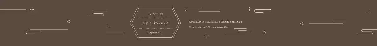 Celebração da reforma com padrão tradicional castanho