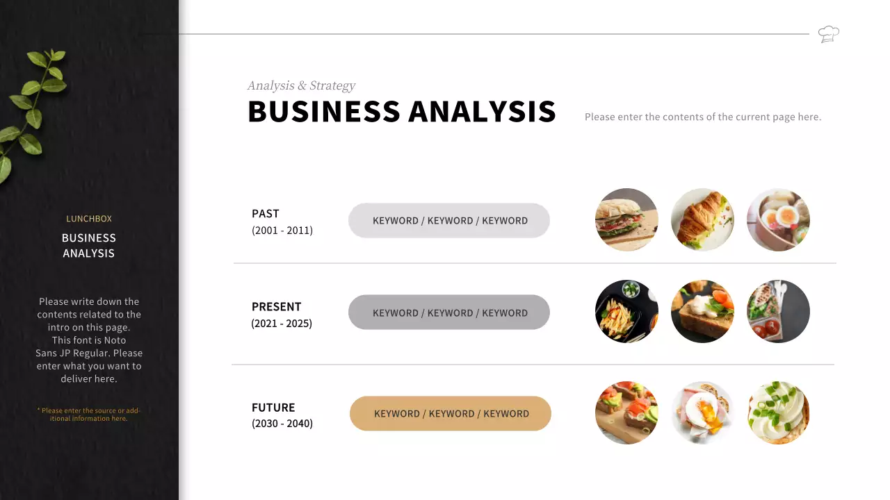 黒 モダン ビジネス 計画書 プレゼンテーション