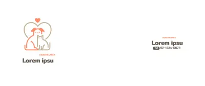 Witte mok met eenvoudig dierenartsenlogo