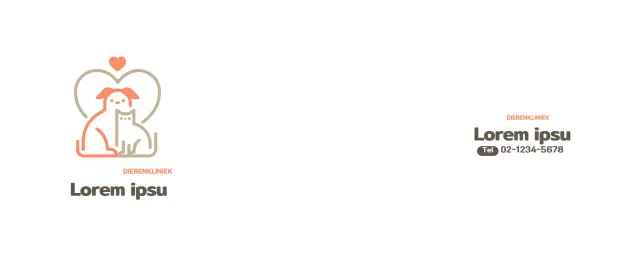 Witte mok met eenvoudig dierenartsenlogo