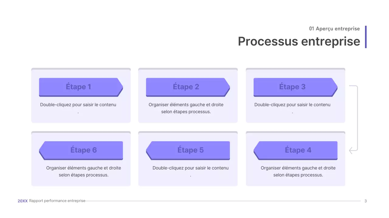 Kit de présentation d'entreprise violet, concept UI tridimensionnel