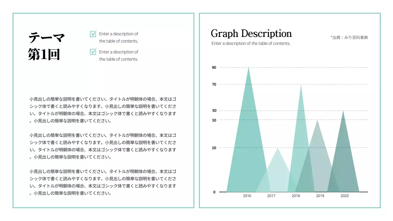 ミント シンプル レポート 資料 インフォグラフィック