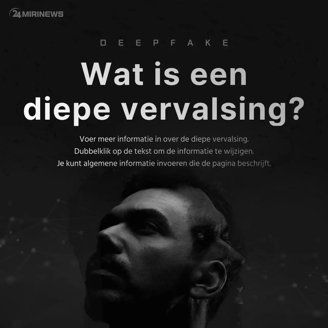 Neutraal deep-fake kaartnieuws