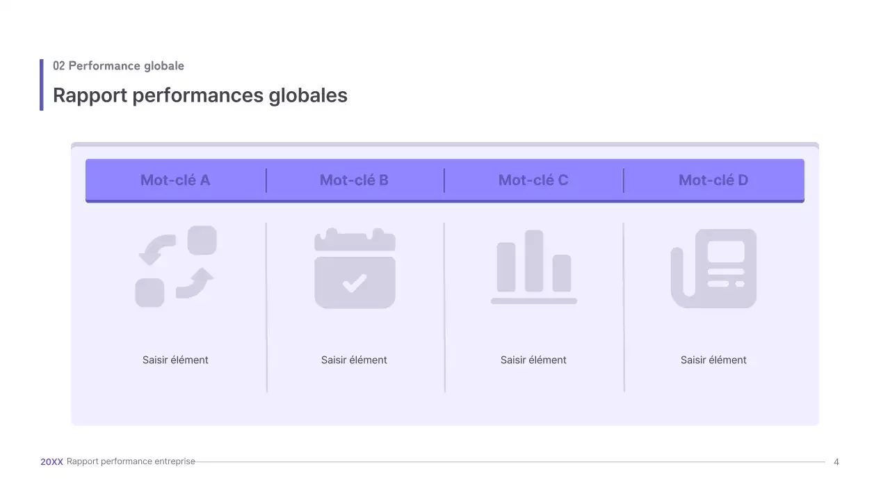 Kit de présentation d'entreprise violet, concept UI tridimensionnel