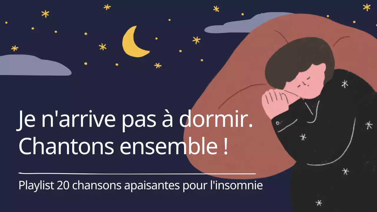 Illustration émotionnelle bleu marine playlist nocturne