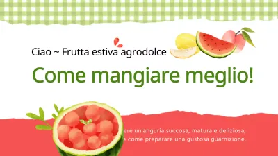 Verde lime multicolore illustrazione carina frutta di stagione estiva Come mangiare meglio YouTube thumbnail