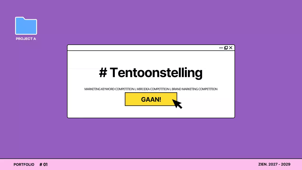 Portfolio met kleurrijke concepten voor computerschermen