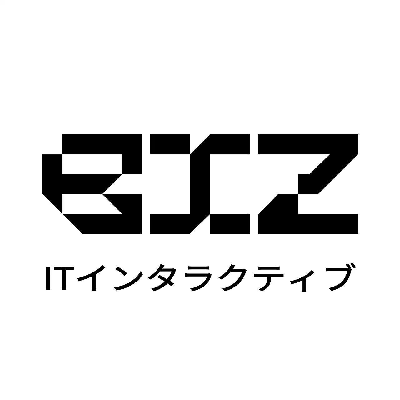 シンプルでヒップなアルファベットシンボルのロゴスタイル企業販促用