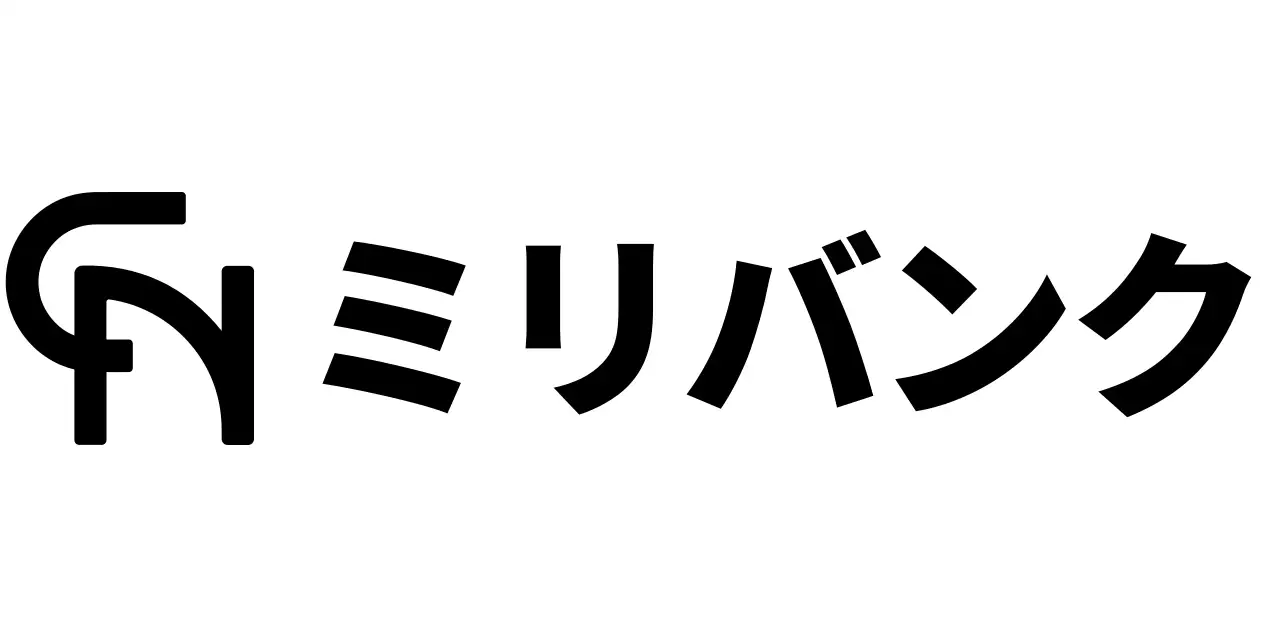 黒のシンプルですっきりしたシンボルのロゴスタイルで銀行を宣伝する