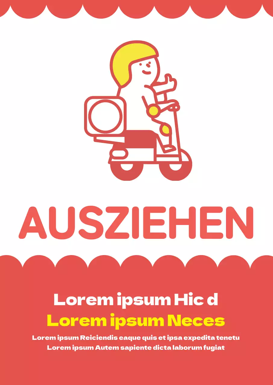 Rot-gelbe Illustration COVID-19 Ladenverkaufsverpackung