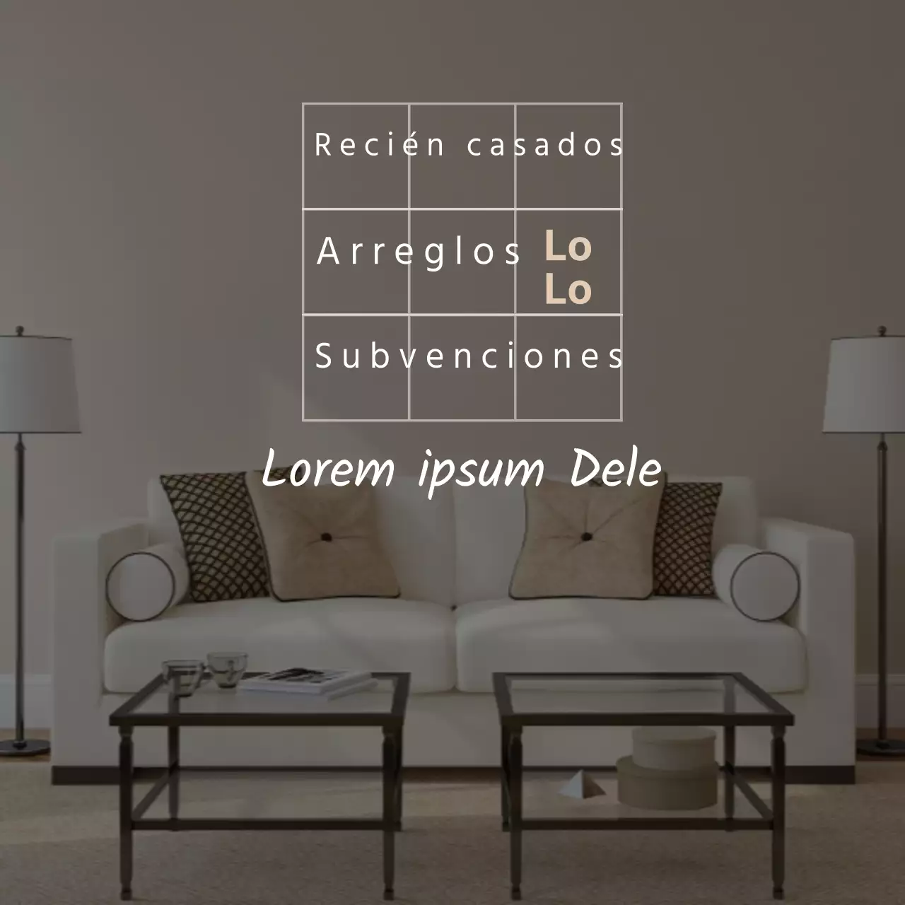 Ayudas públicas para una casa de recién casados beige y ordenada