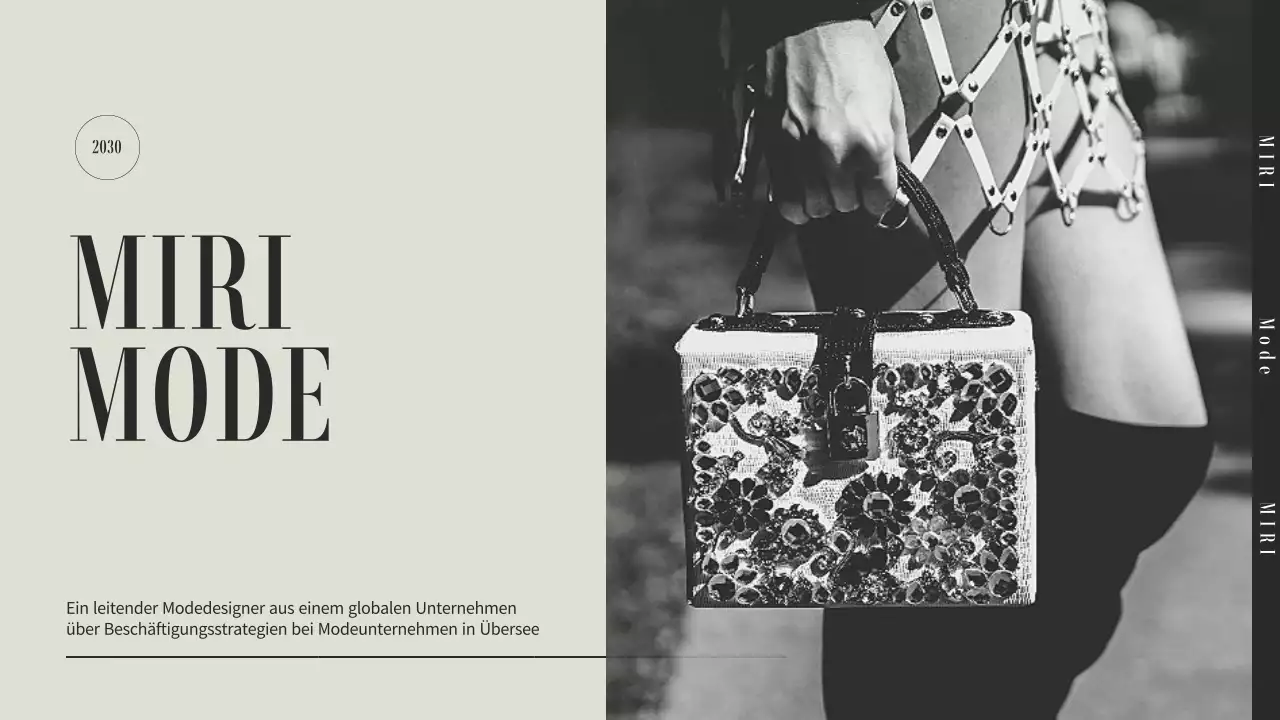 Beige und graue Modeunternehmen Beschäftigungsstrategie Mentoring Sondervortragsthema (Präsentation)