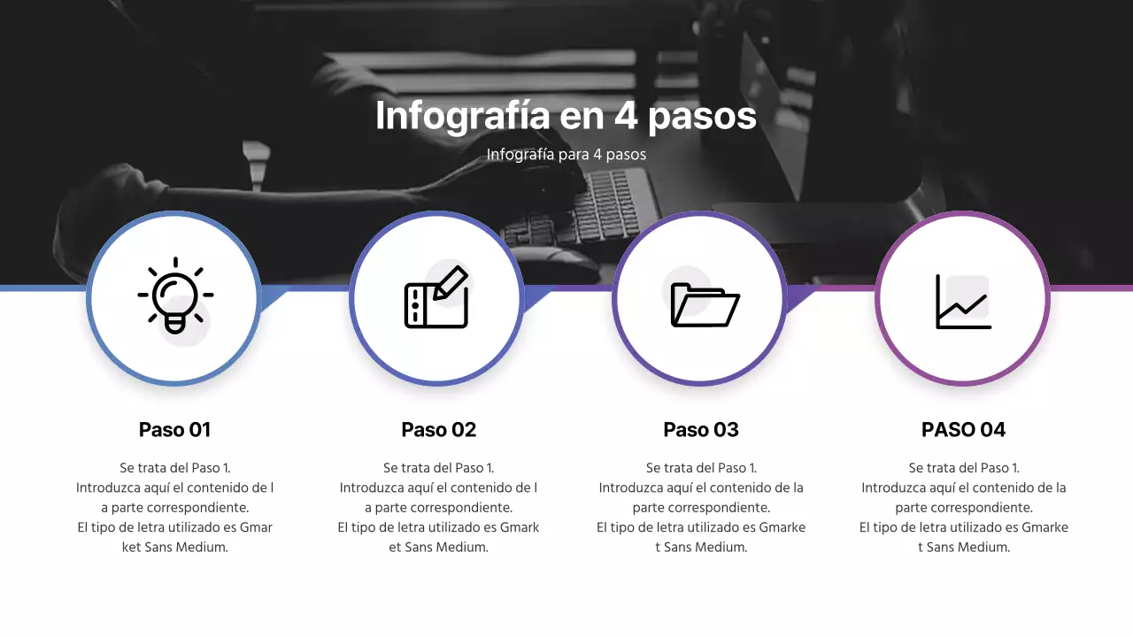 Una infografía limpia en azul